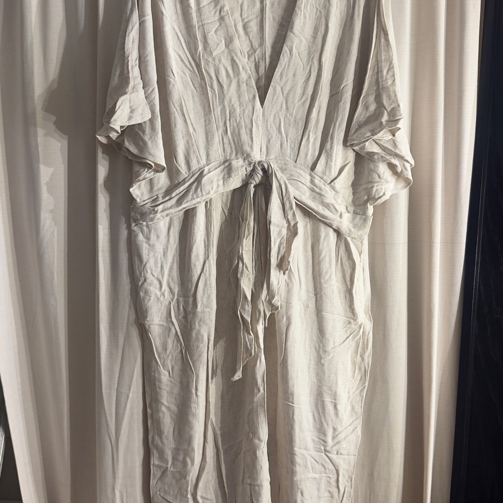 ASOS Cream V-Neck Dress